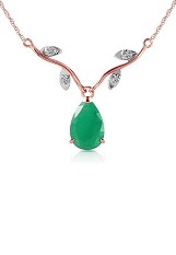 outstanding rose gold emerald birthstone baby necklace